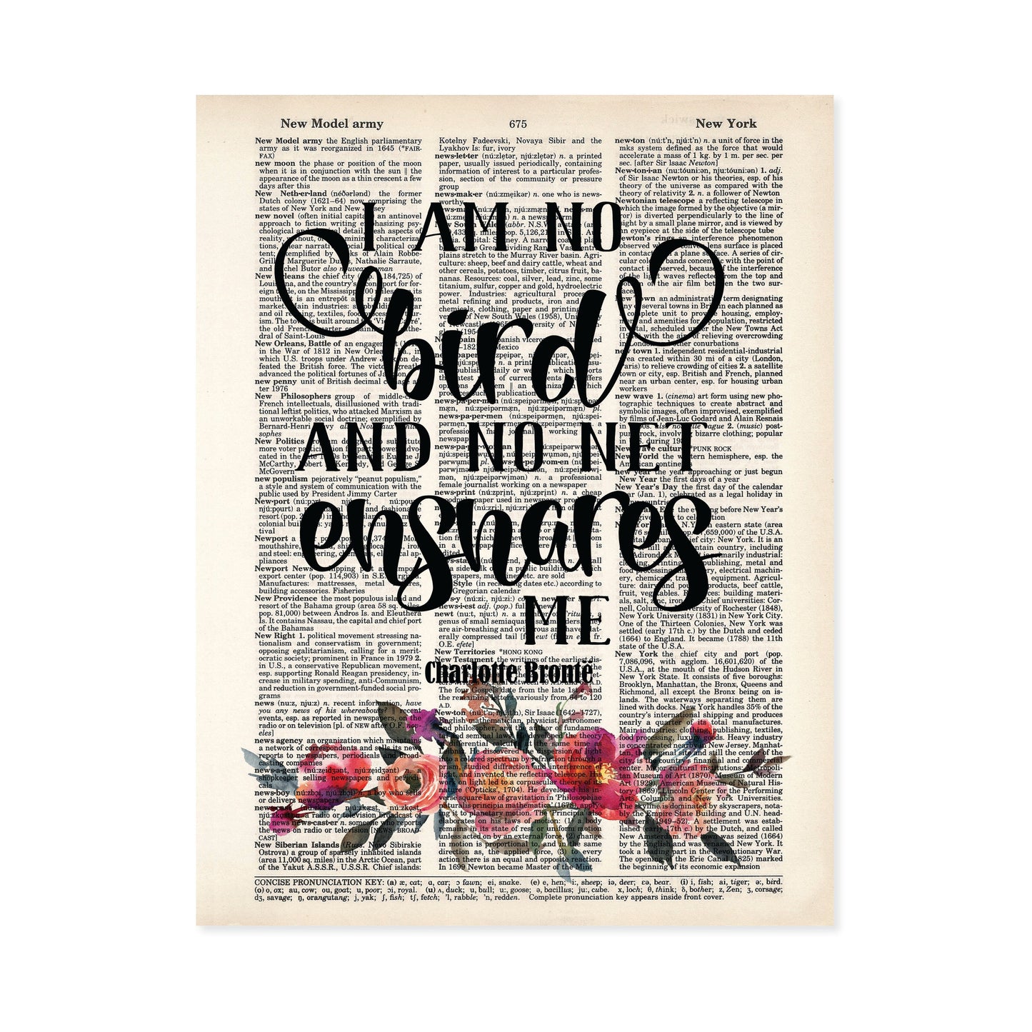 Empowered Women - Charlotte Bronte Quote - I Am No Bird and No Net Ensnares Me
