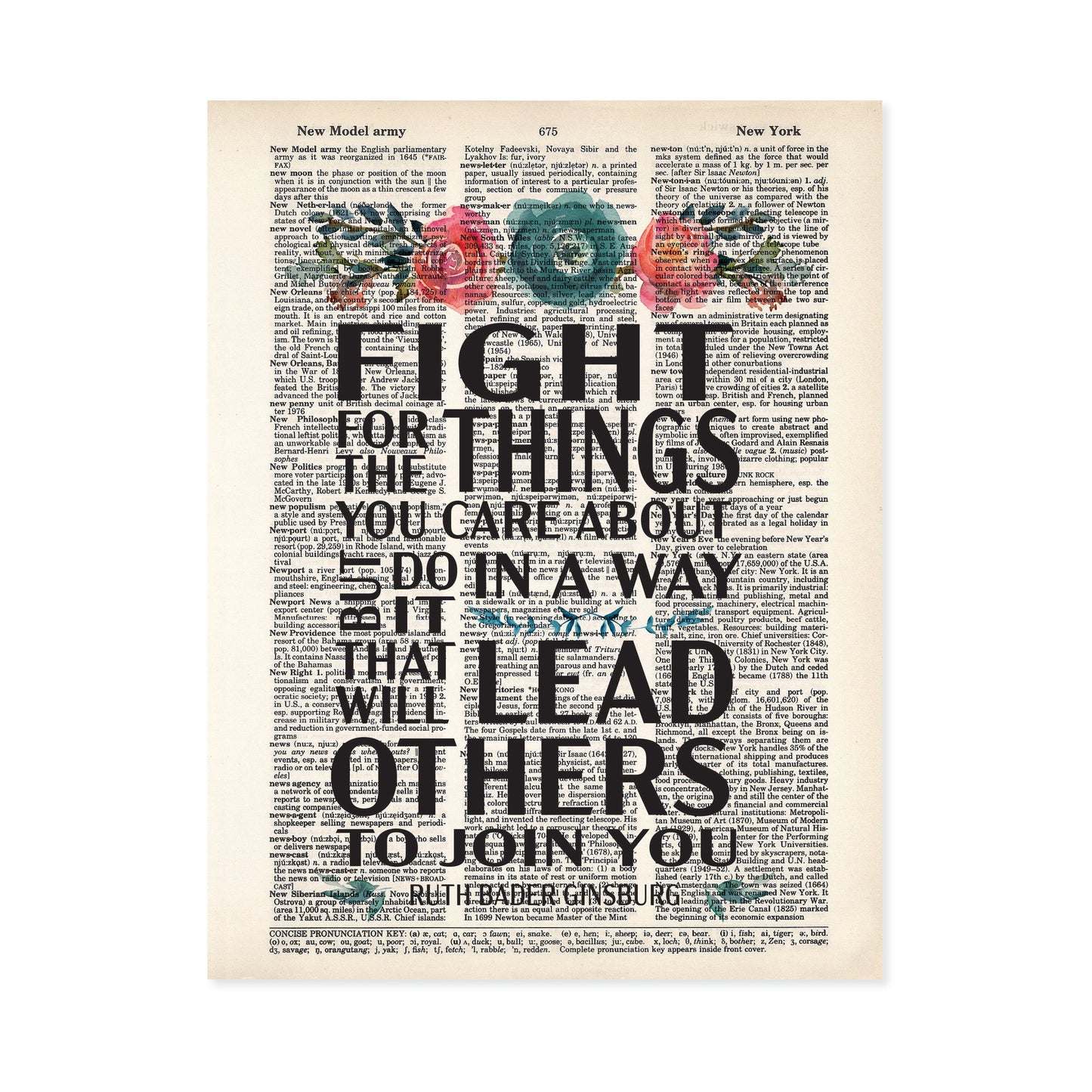 Empowered Women - Ruth Bader Ginsburg Quote - Fight for the Things That Matter