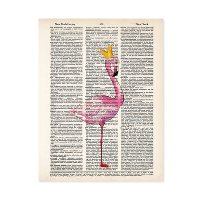 Flamingo with Golden Crown