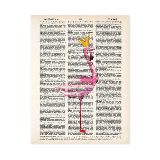 Flamingo with Golden Crown