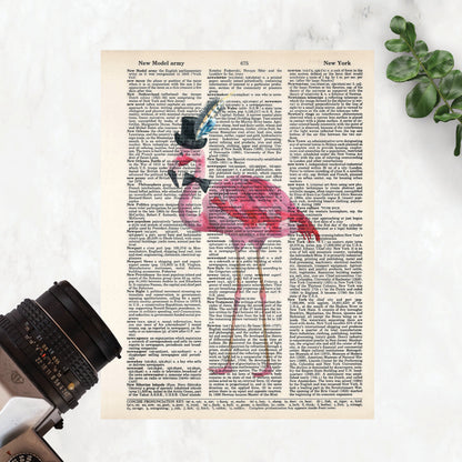 Flamingo with Top Hat