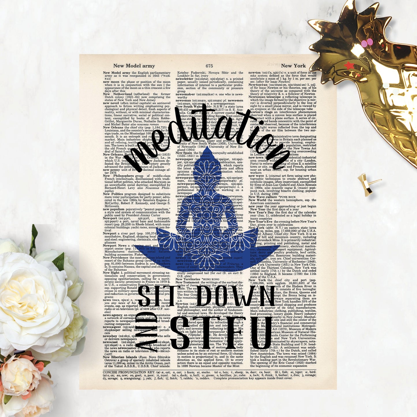 Meditation Sit Down and STFU with Mandala Buddha