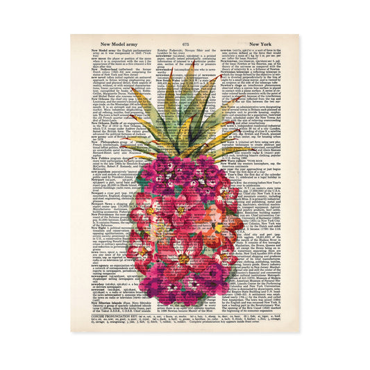 Pineapple Pink Tropical Flowers