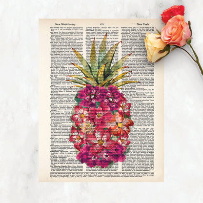 Pineapple Pink Tropical Flowers