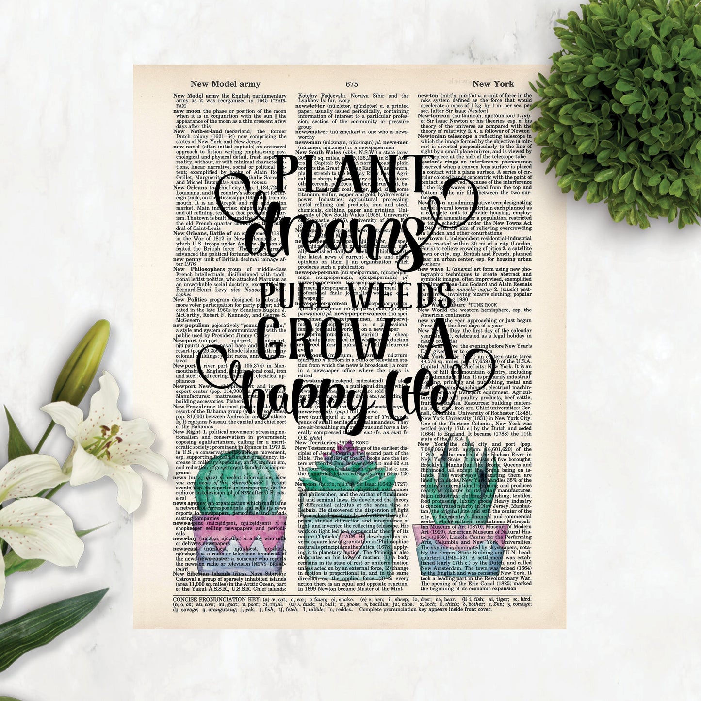 Plant Dreams Pull Weeds Grow a Happy Life