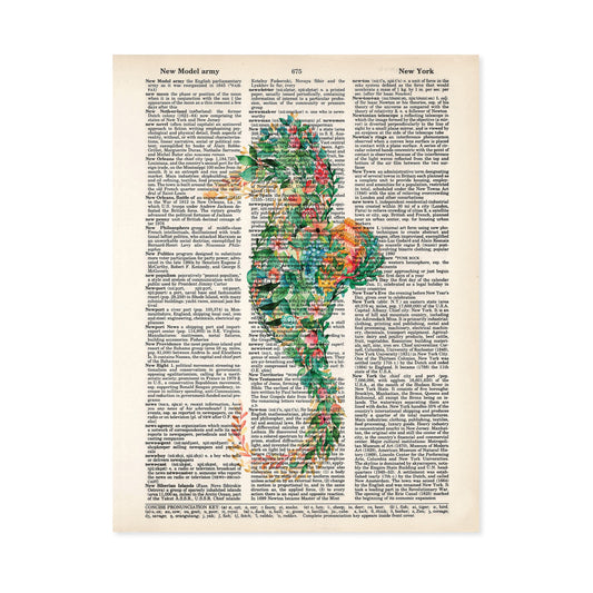 Tropical Watercolor Seahorse