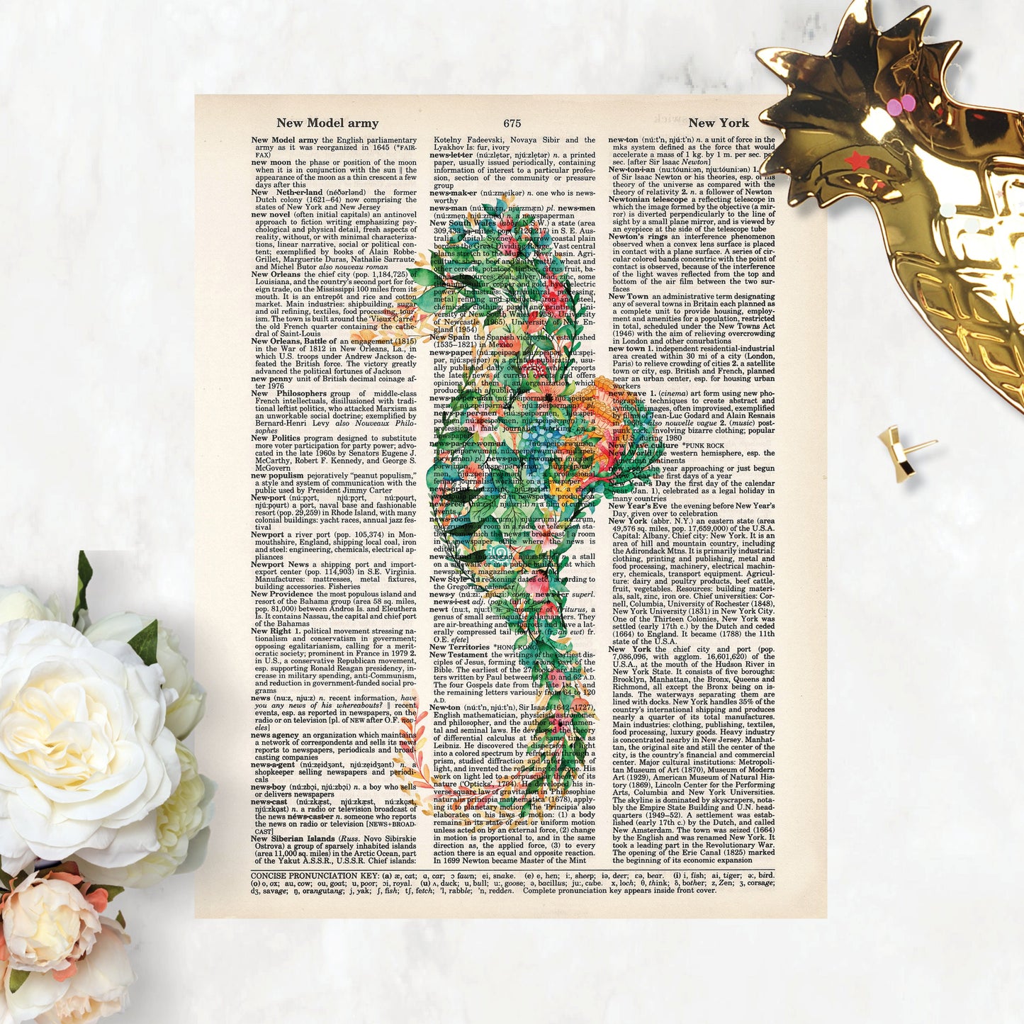 Tropical Watercolor Seahorse