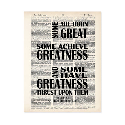 Some Are Born Great - William Shakespeare Quote