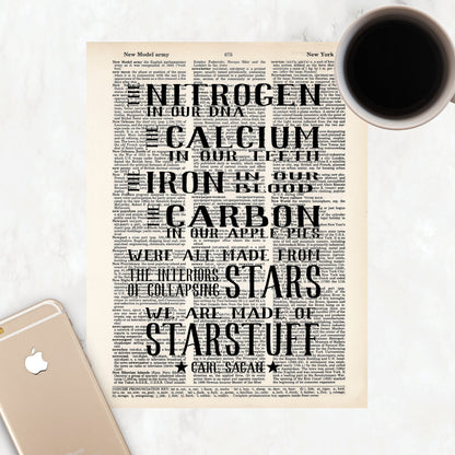 The Nitrogen In Our DNA We Are Made of Star Stuff - Carl Sagan quote