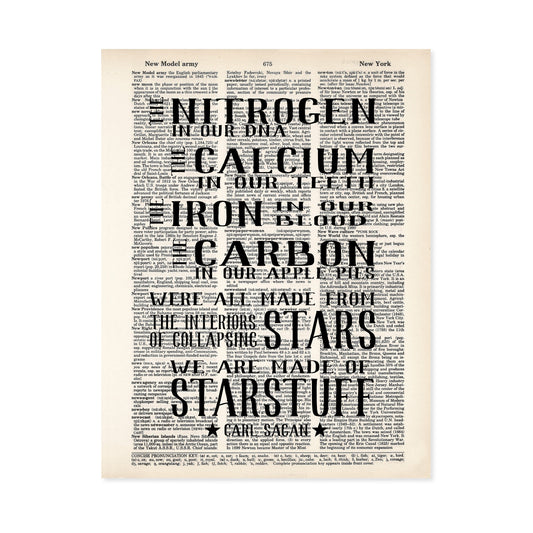 The Nitrogen In Our DNA We Are Made of Star Stuff - Carl Sagan quote
